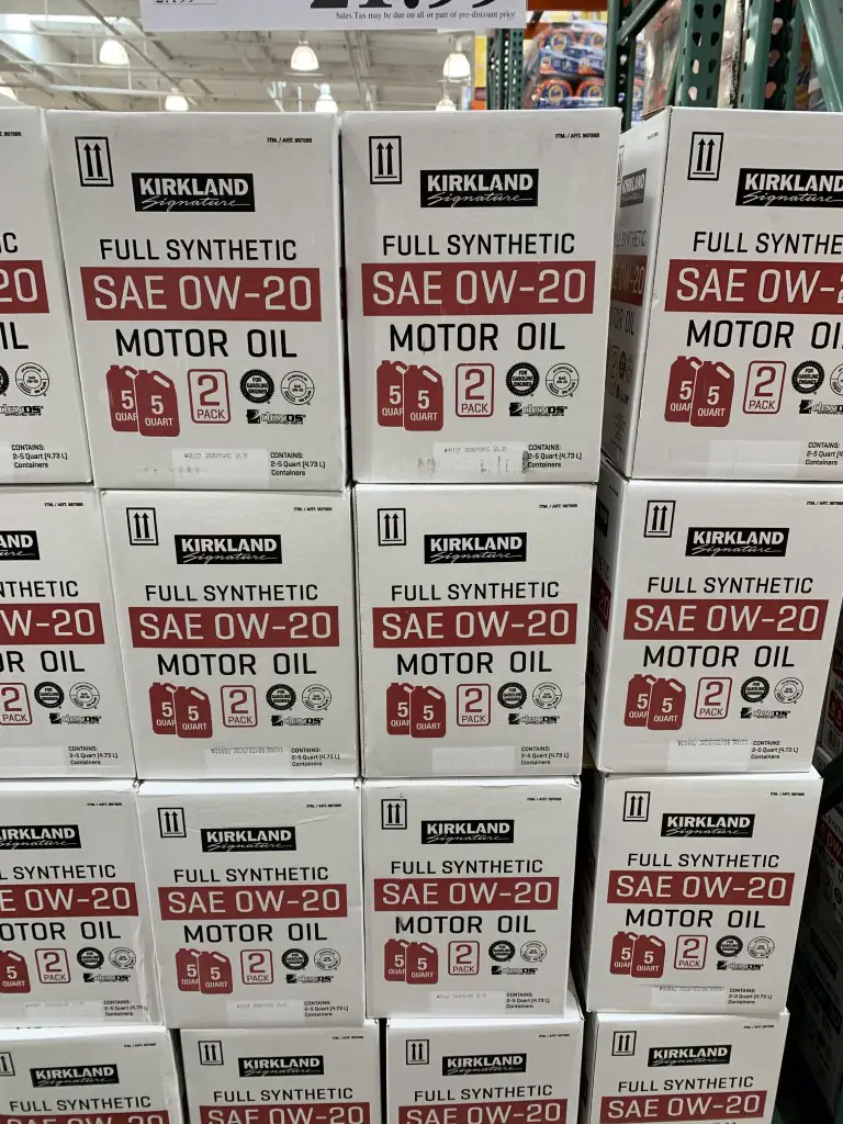 Kirkland Signature 0W-20 Full Synthetic Motor Oil 5-quart, 4-pack