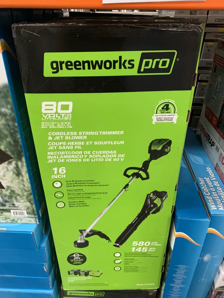 greenworks trimmer and blower