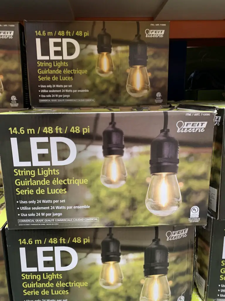 string solar lights costco