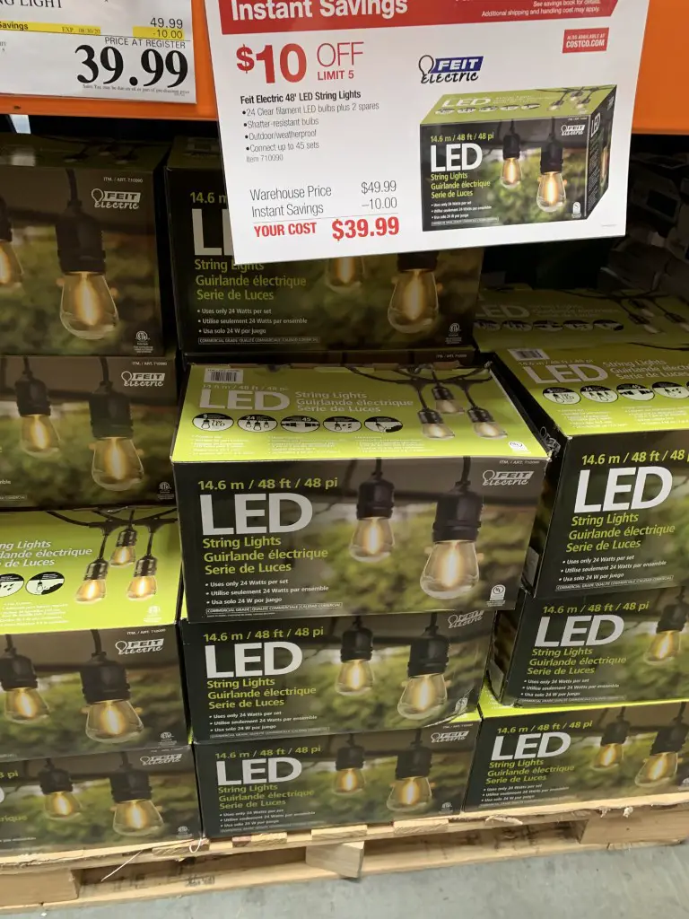 Costco Led String Lights Feit Electric, Costco String Lights Outdoor Solar