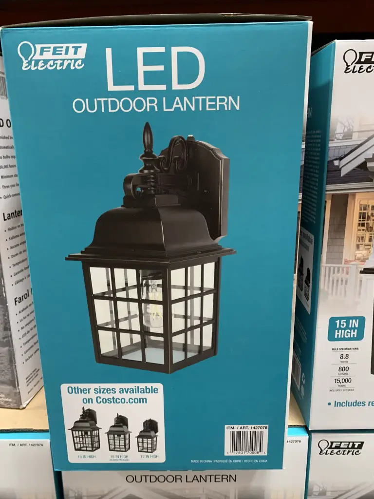 Costco Light Fixture, FEIT 15 inch Outdoor Lantern - Costco Fan