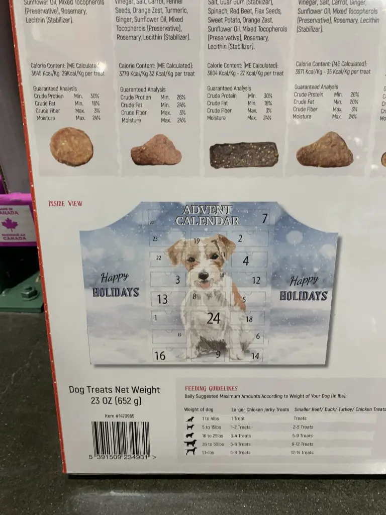 Costco Dog Advent Calendar, Irish Dog Foods 100 Treats Costco Fan