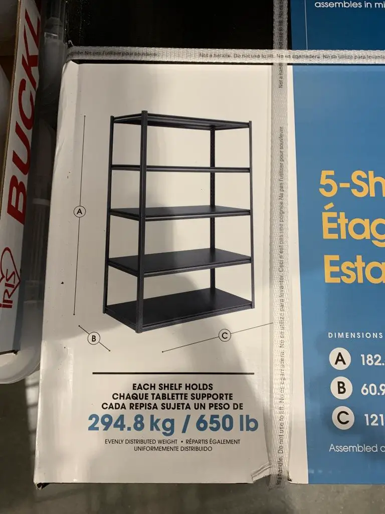 Costco Whalen Storage Rack 5 Shelf Z, Z Beam Steel Shelving