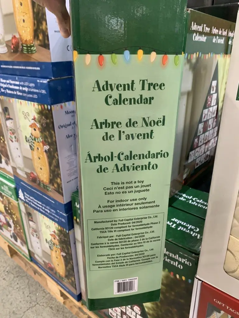 Costco Advent Calendar, Wooden Tree Costco Fan