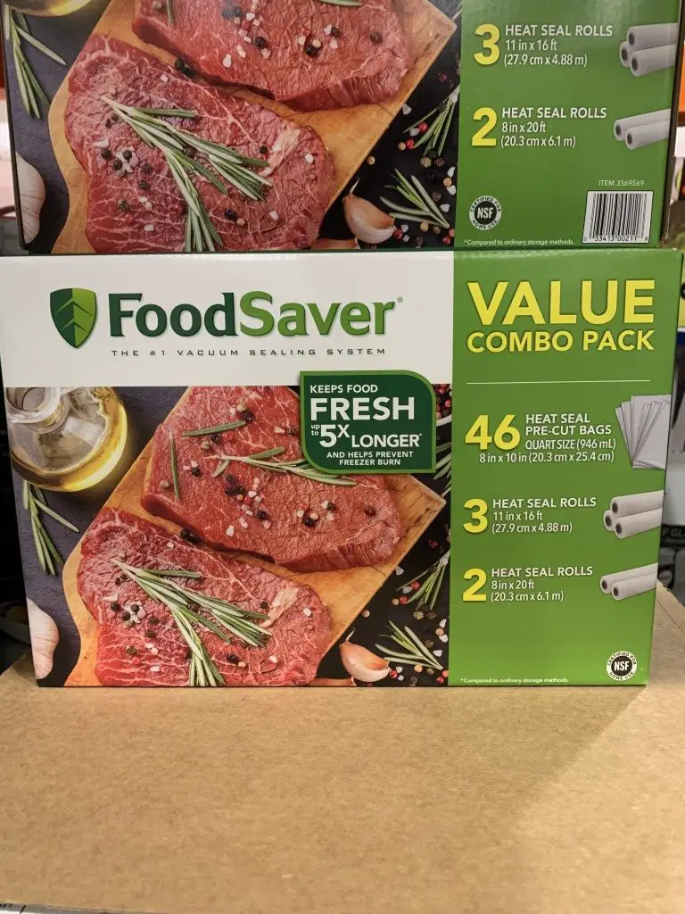 Costco FoodSaver Bags Front Rotated 