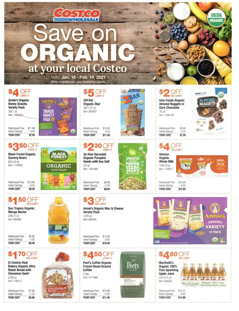 Costco Local Ad January 2021, Organic Coupon Book Costco Fan