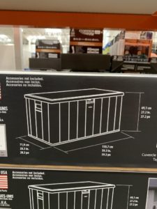 Costco Deck Box, Lifetime 150 Gallon Capacity