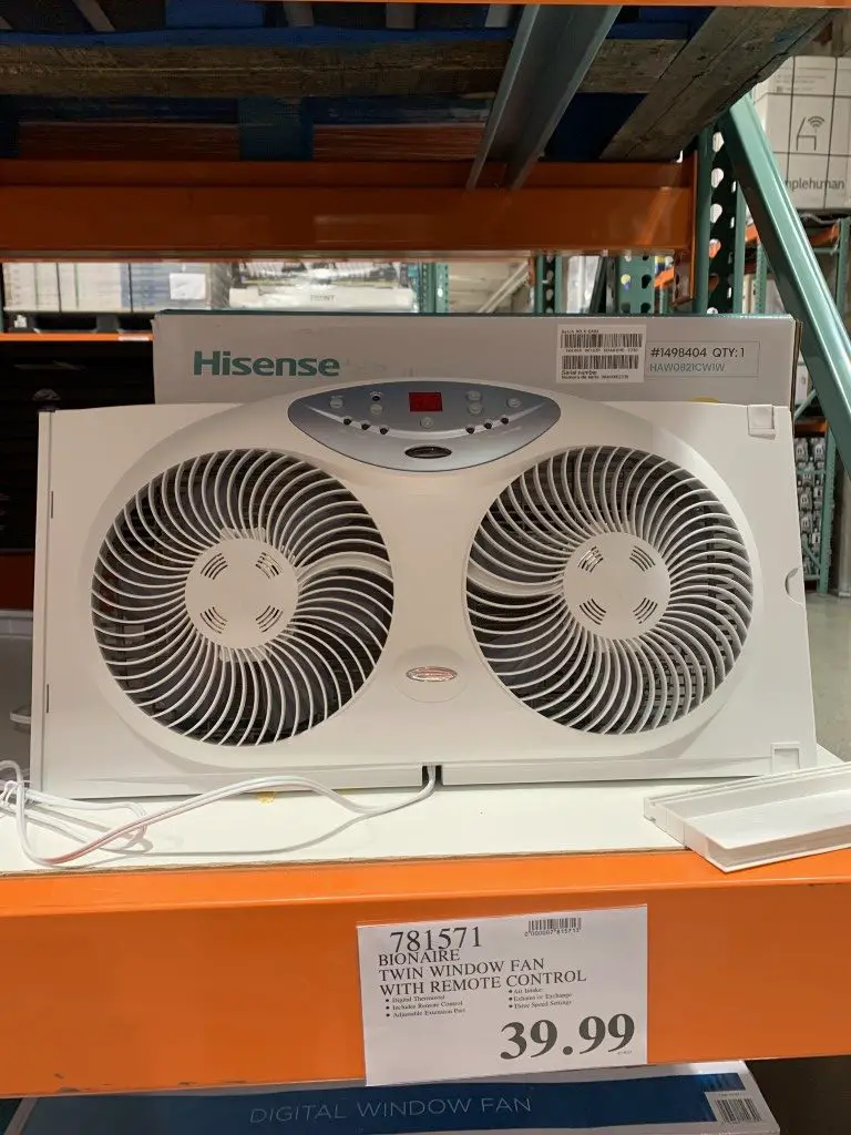 Costco Window Fan, Bionaire Twin Fan w/ Remote Control - Costco Fan