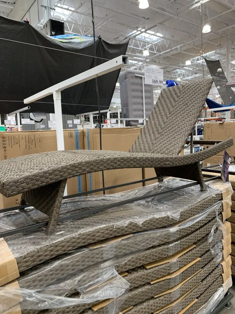 Costco Outdoor Chaise Lounge, Seagrass Wicker Woven - Costco Fan