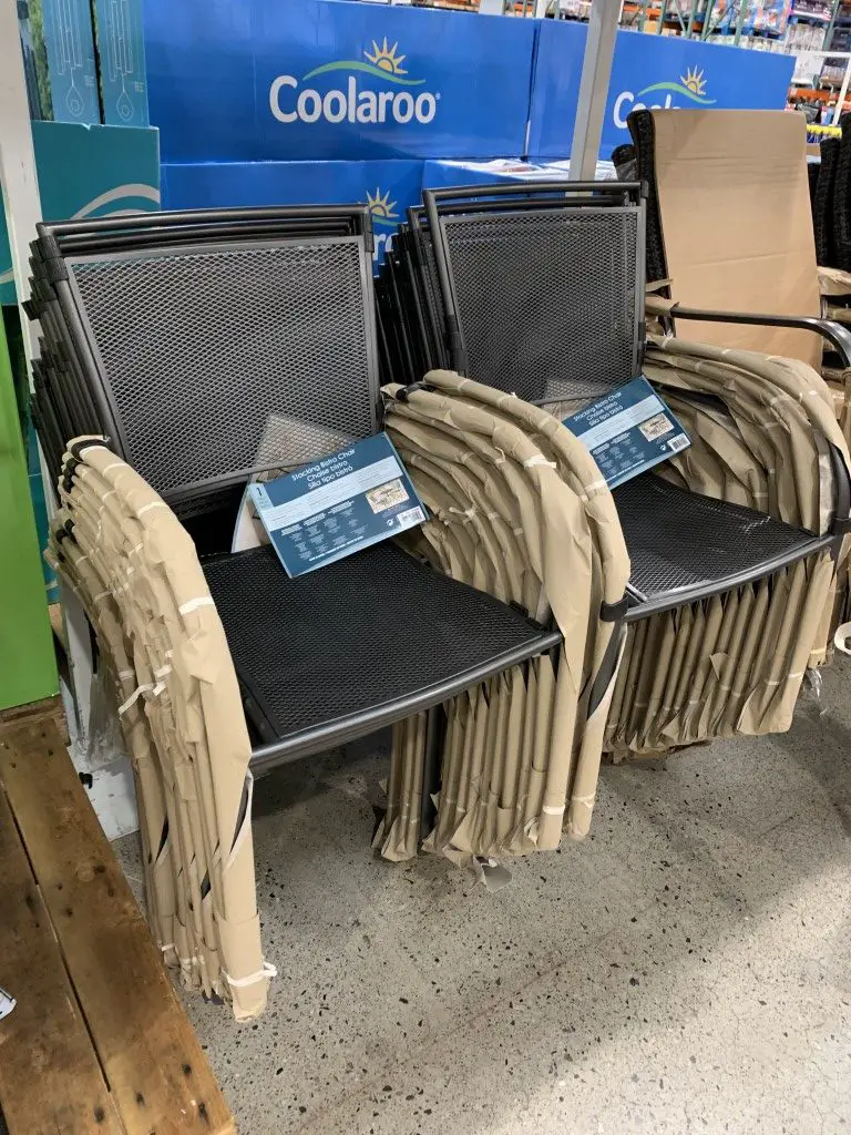 Costco Patio Chair Stackable Side Rotated 