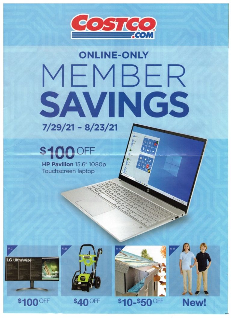 Costco Member Savings August 2021 Online Only Coupon Book Costco Fan
