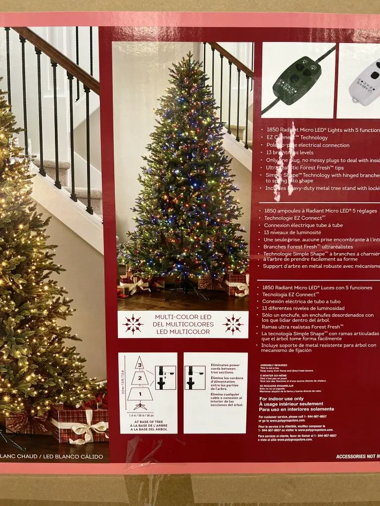 Costco Christmas Trees, 7.5' and 9' MicroLED, 2022