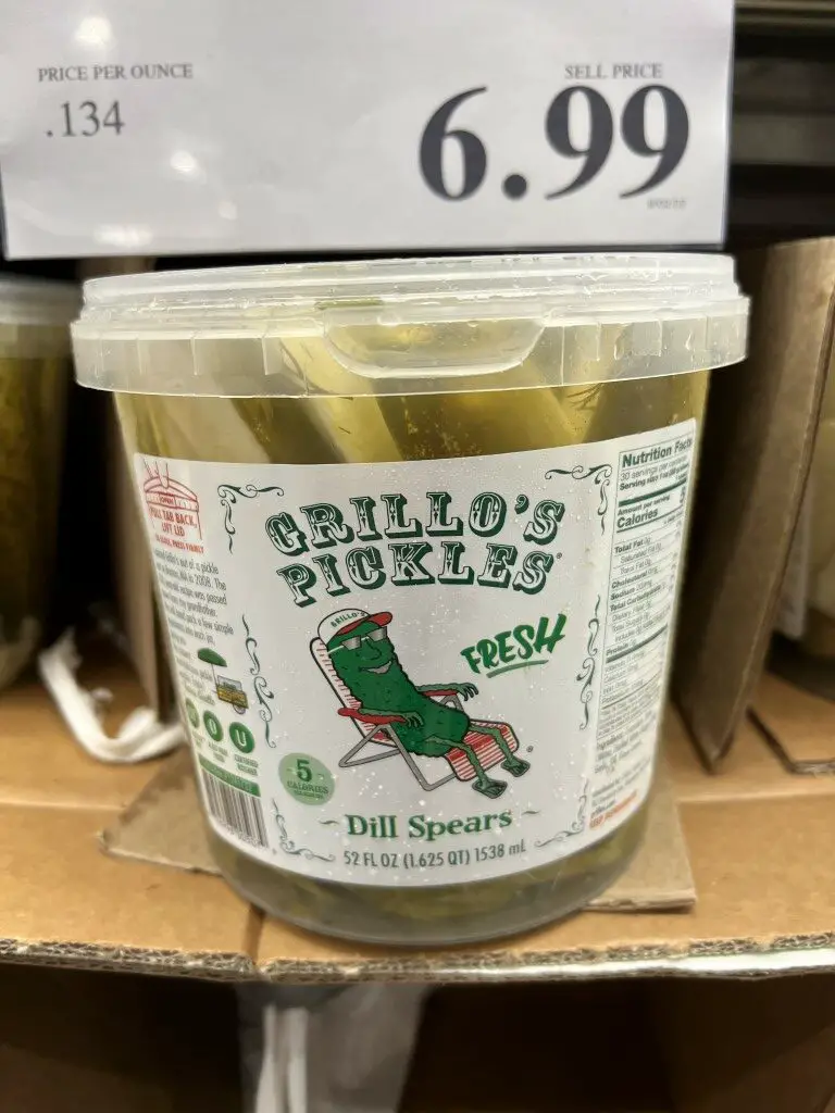 Costco Pickles, Grillo's Dill Spears, 52 Ounces